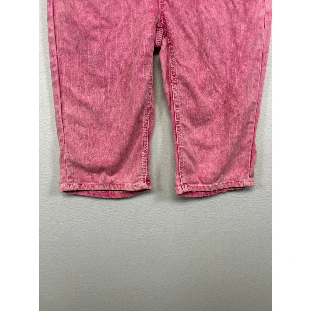 Y2K Kidcore Justice Girls 14R Pink Acid Wash Simply Low Bermuda Denim Shorts